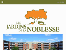 Tablet Screenshot of jardinsdelanoblesse.com
